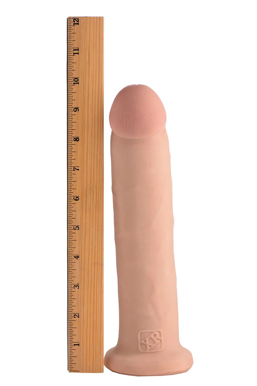 10 Inch Ultra Real Dual Layer Suction Cup dildo w/o Balls by USA Cocks - Light Skin Tone - Image 2
