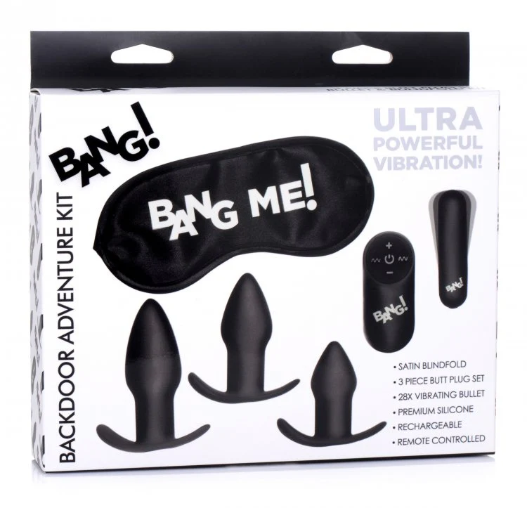 28X Backdoor Adventure Remote Control 3 Piece Butt Plug Vibe Kit - Image 2