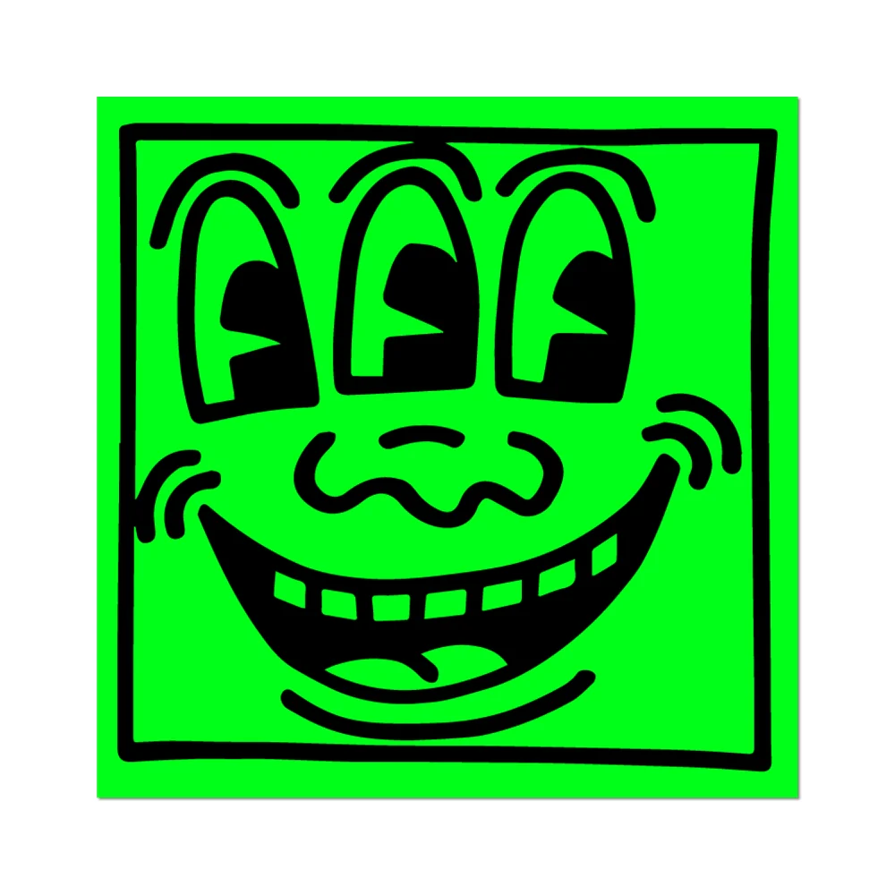 3-Eyed Face By Keith Haring - Die-Cut Sticker - Image 2