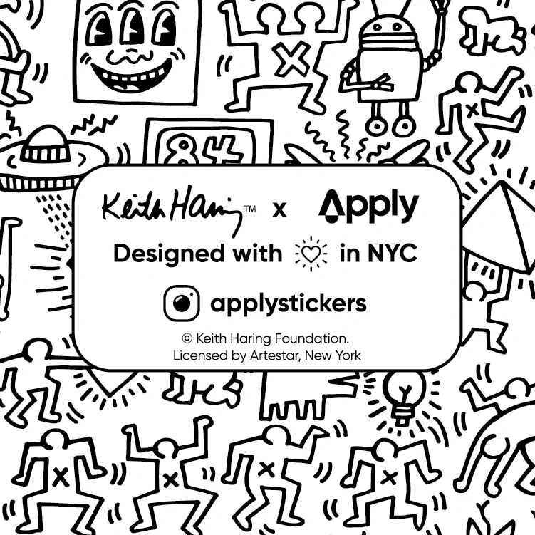 3-Eyed Face By Keith Haring - Die-Cut Sticker - Image 3