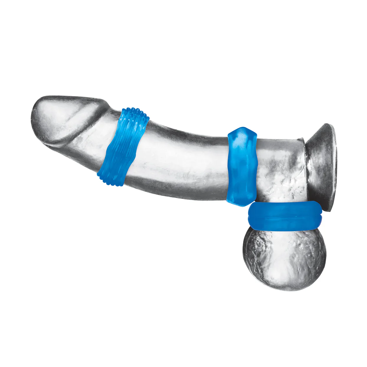 3-Pack Nuts & Bolts Stretch Cock Ring Set by Blue Line - Image 2