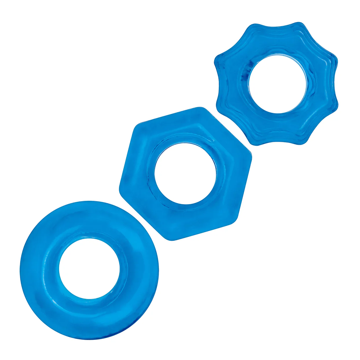 3-Pack Nuts & Bolts Stretch Cock Ring Set by Blue Line - Image 3