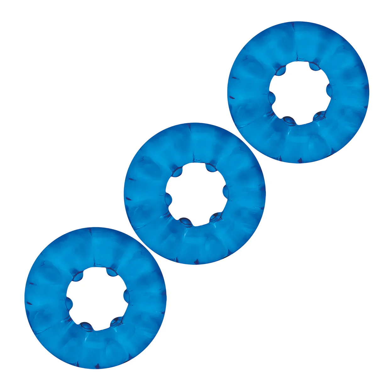 3-Pack Ribbed Rider Cock Ring Set by Blue Line - Image 4