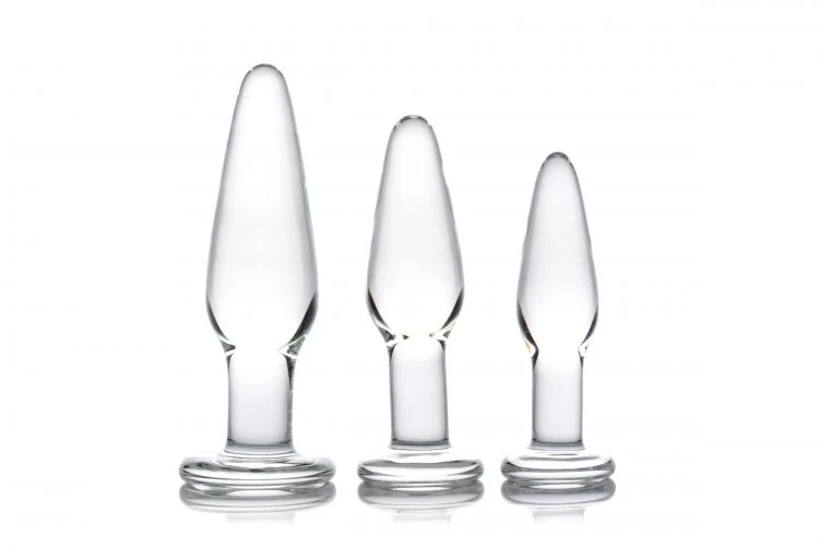 Prisms 3 Piece Glass Anal Plug Kit - Image 4