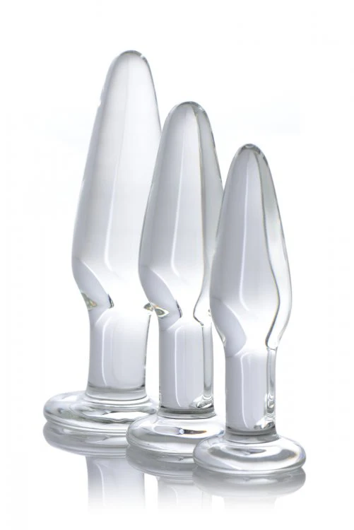 Prisms 3 Piece Glass Anal Plug Kit - Image 5