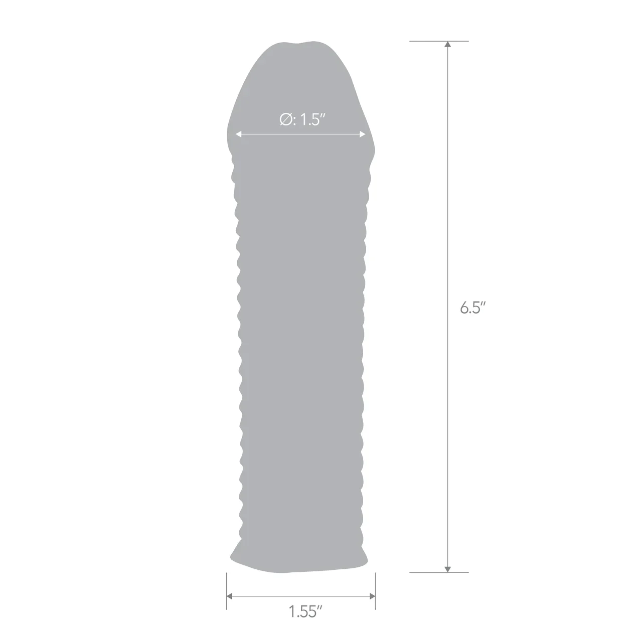 6.5" Clear Textured Penis Enhancing Sleeve Extension by Blue Line - Image 5