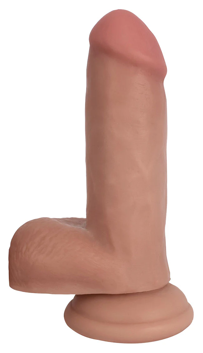 6" BARESKIN DILDO BY JOCK w. BALLS - Light - Image 2