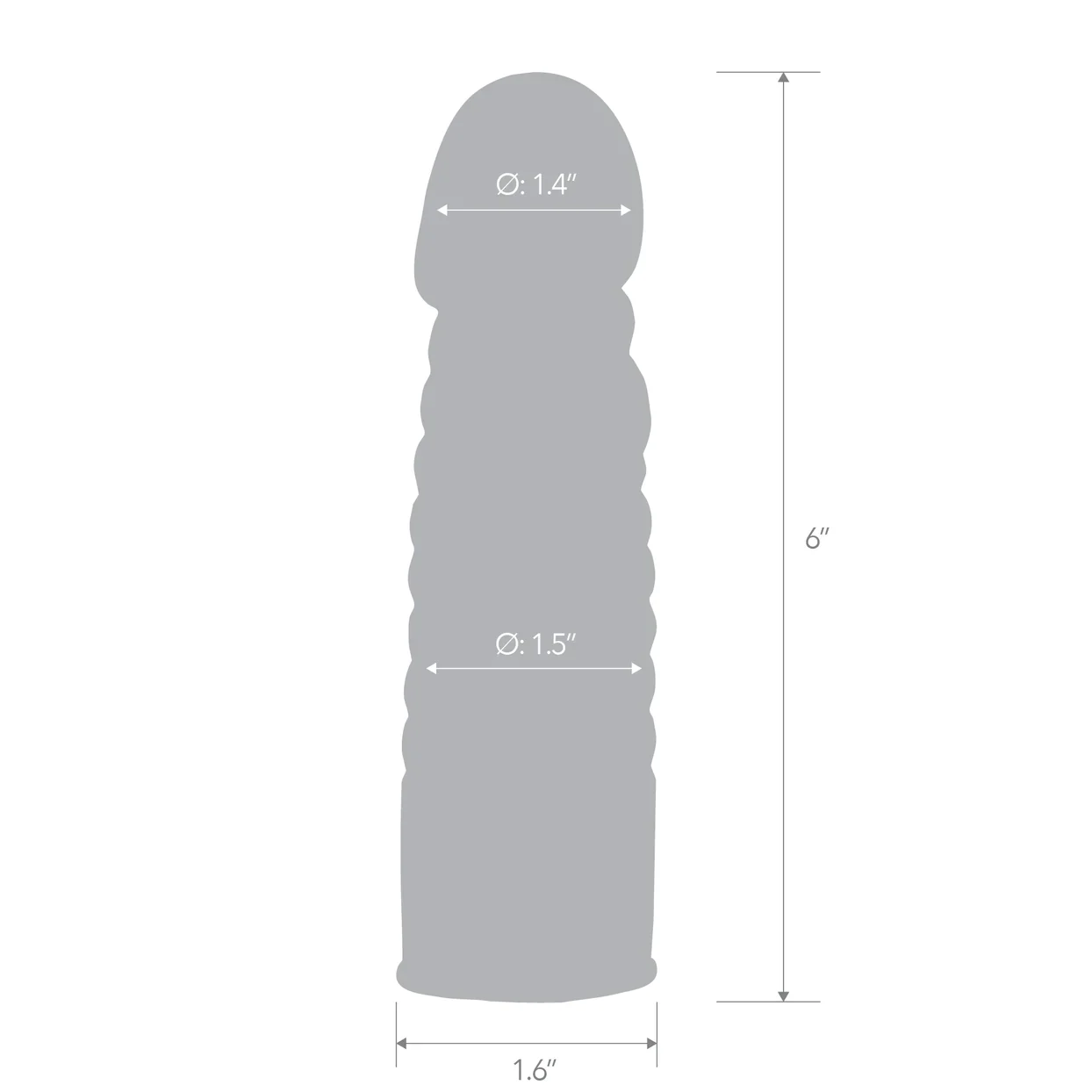 6" Ribbed Realistic Penis Enhancing Sleeve Extension by Blue Line - Image 5