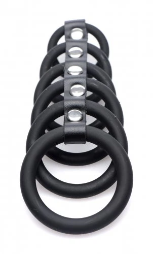 6 Ring Silicone Chastity Device by Strict Leather - Image 3
