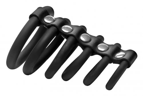 6 Ring Silicone Chastity Device by Strict Leather - Image 5