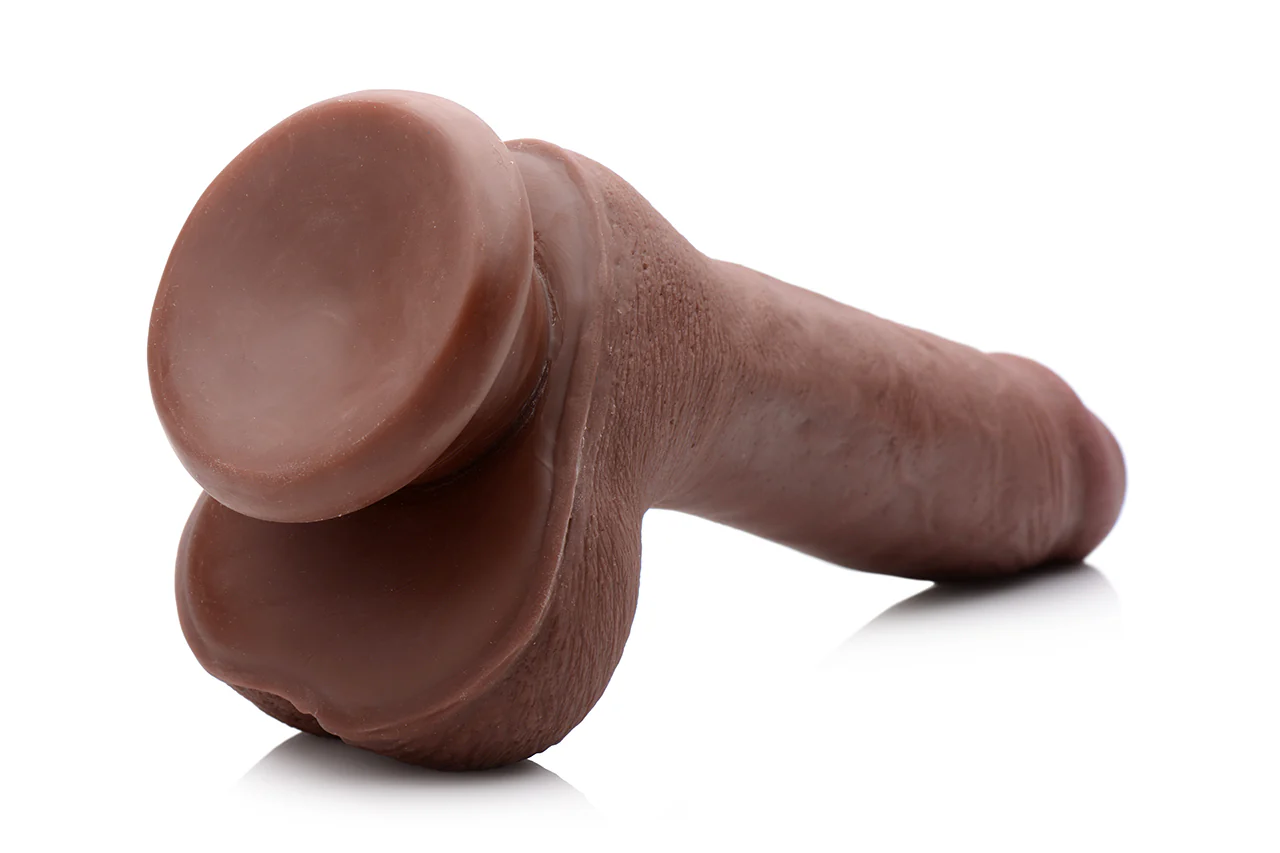7 Inch Ultra Real Dual Layer Suction Cup Dildo by USA Cocks - Dark Skin Tone - Image 5