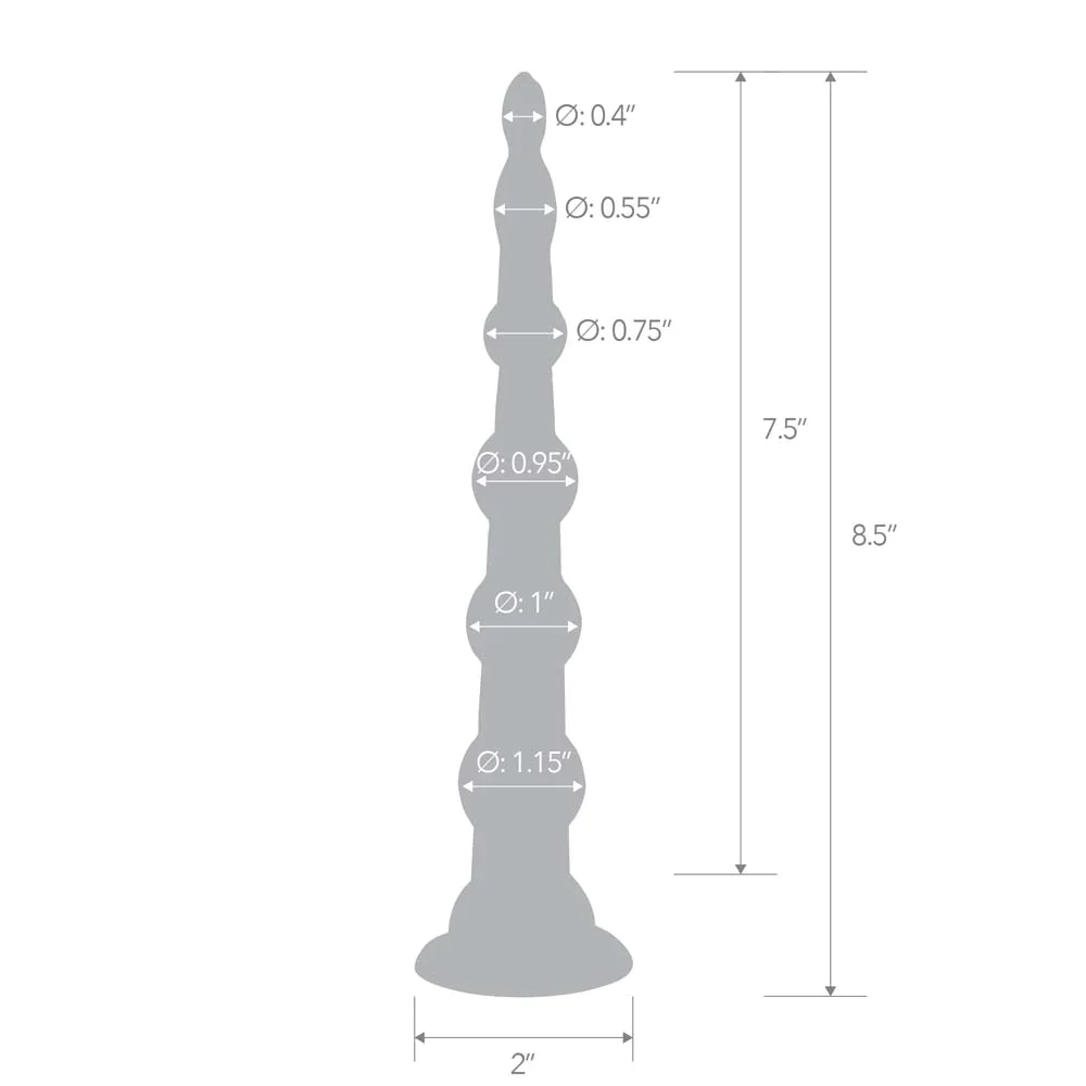 8.5" Anal Beades With Suction Base by Blue Line - Image 4