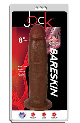 8" BARESKIN DILDO BY JOCK w/o BALLS - Dark - Image 3