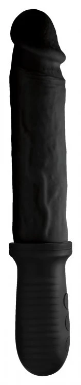 8X Auto Pounder Vibrating and Thrusting Dildo with Handle by Master Series - BLACK - Image 4