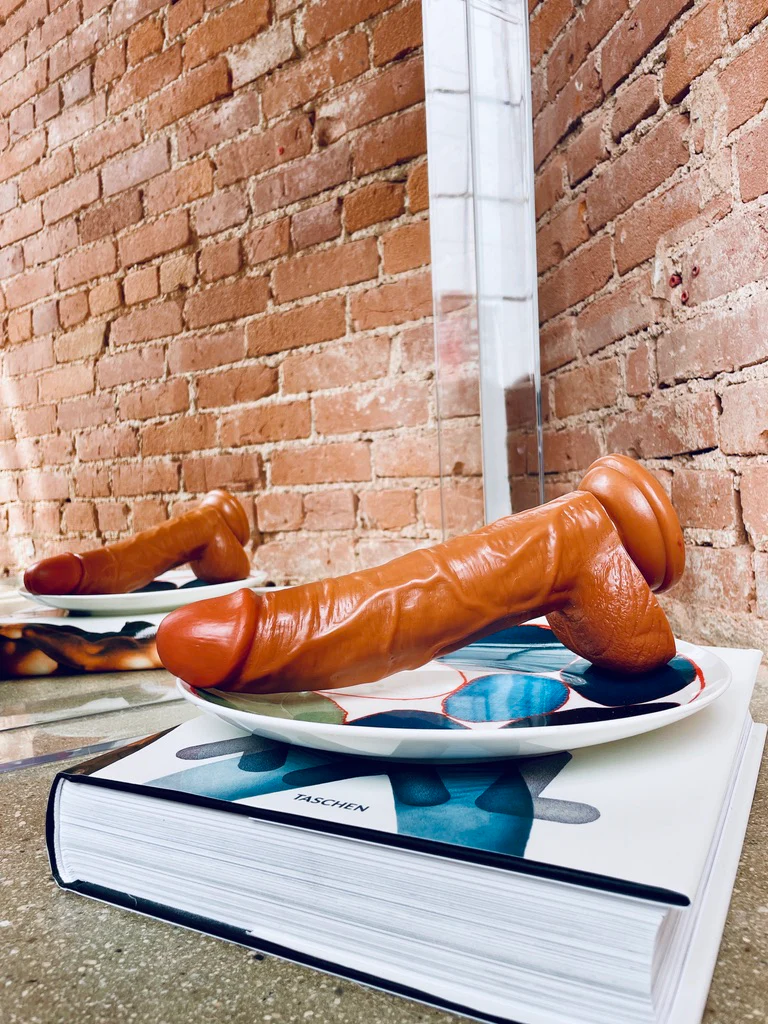 9" BARESKIN DILDO BY JOCK w. BALLS - Dark