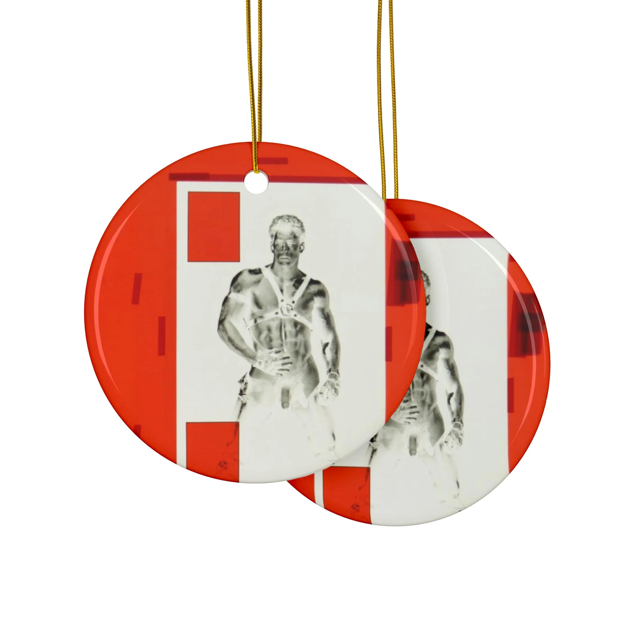 90S VINTAGE GAY PORN TRANSPARENCY #5 Ceramic Ornaments (1pc, 3pcs, 5pcs, 10pcs) - Image 7