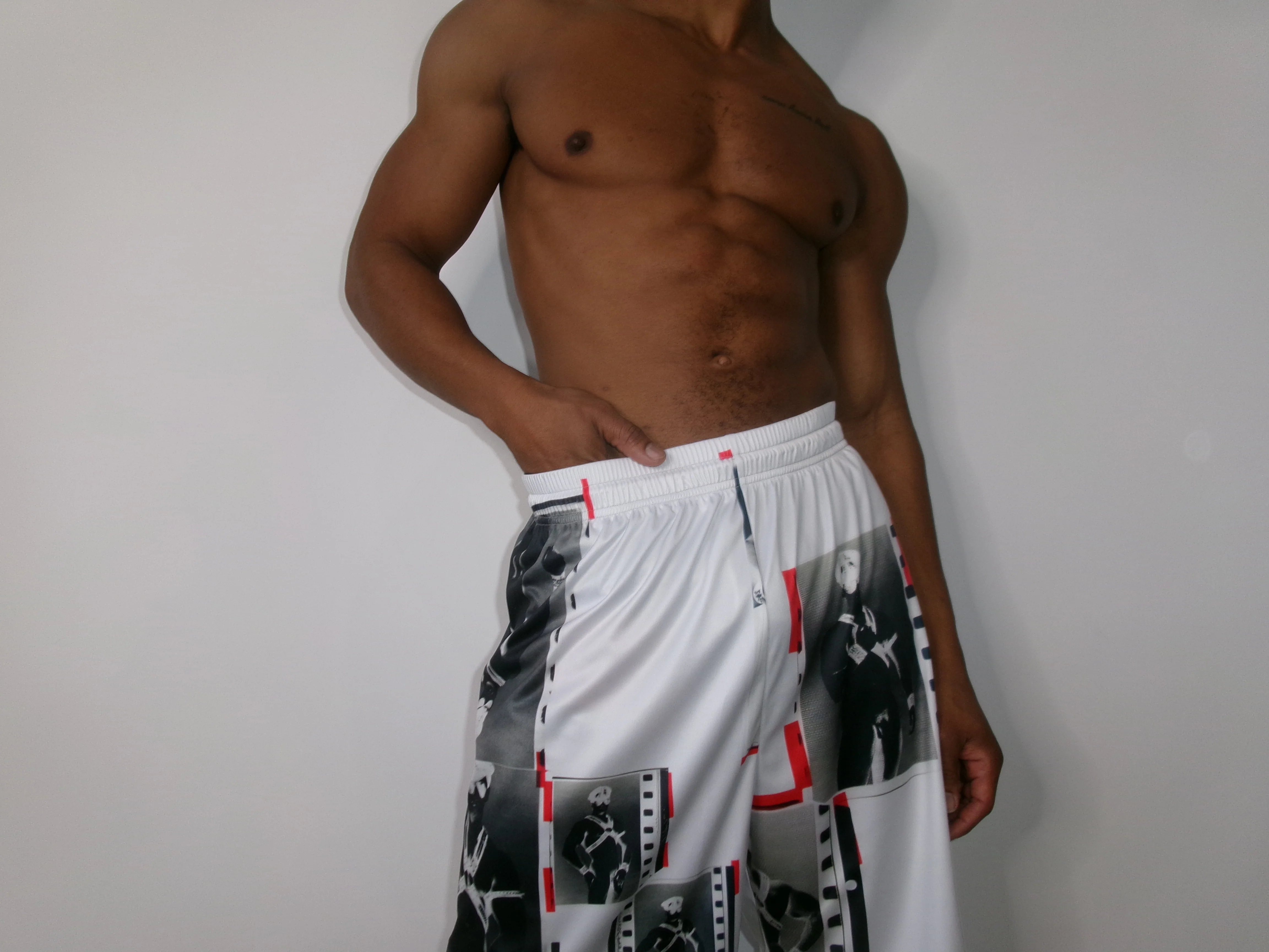 90S VINTAGE GAY PORN TRANSPARENCY Basketball Shorts - Image 3