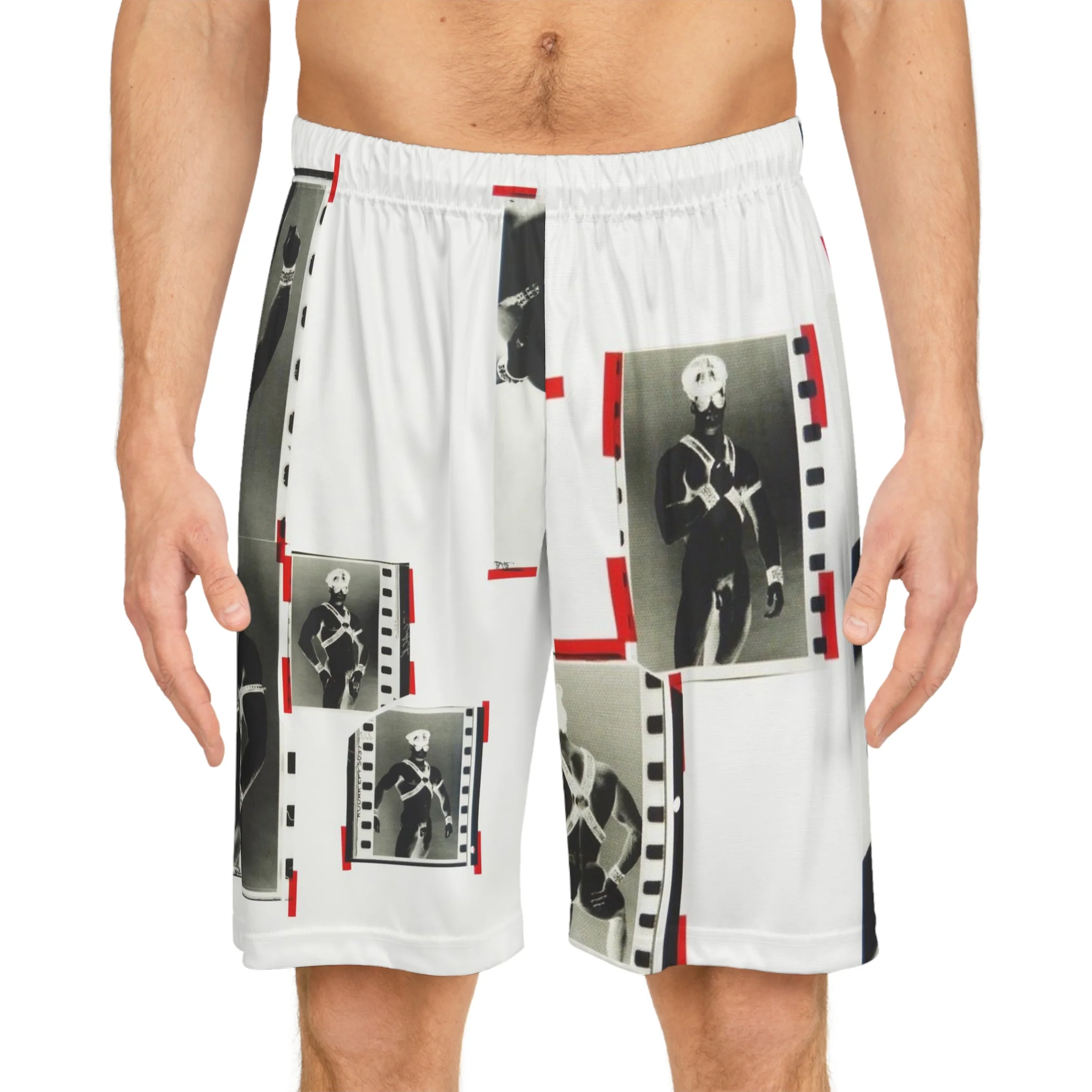 90S VINTAGE GAY PORN TRANSPARENCY Basketball Shorts - Image 4