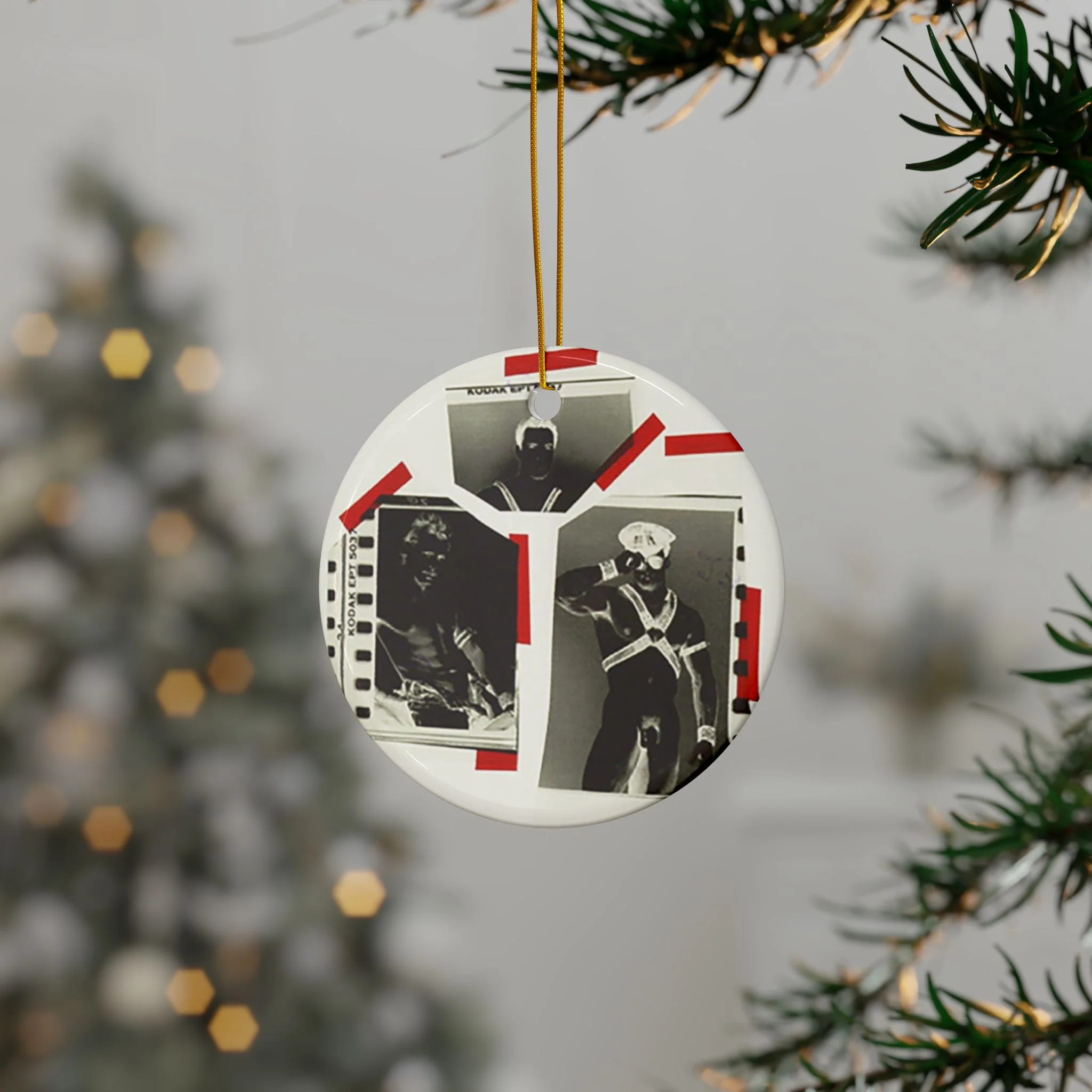 90S VINTAGE GAY PORN TRANSPARENCY Ceramic Ornaments (1pc, 3pcs, 5pcs, 10pcs) - Image 8