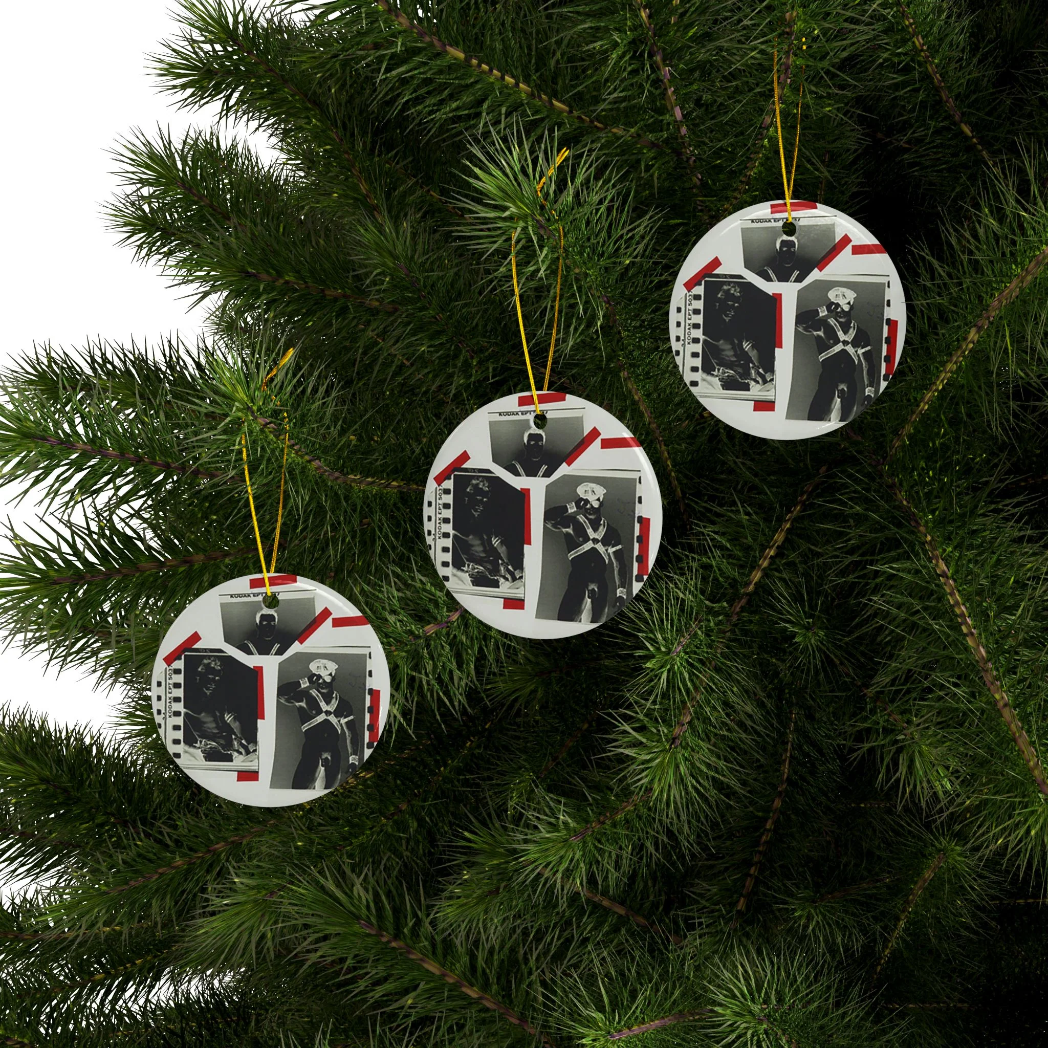 90S VINTAGE GAY PORN TRANSPARENCY Ceramic Ornaments (1pc, 3pcs, 5pcs, 10pcs) - Image 9