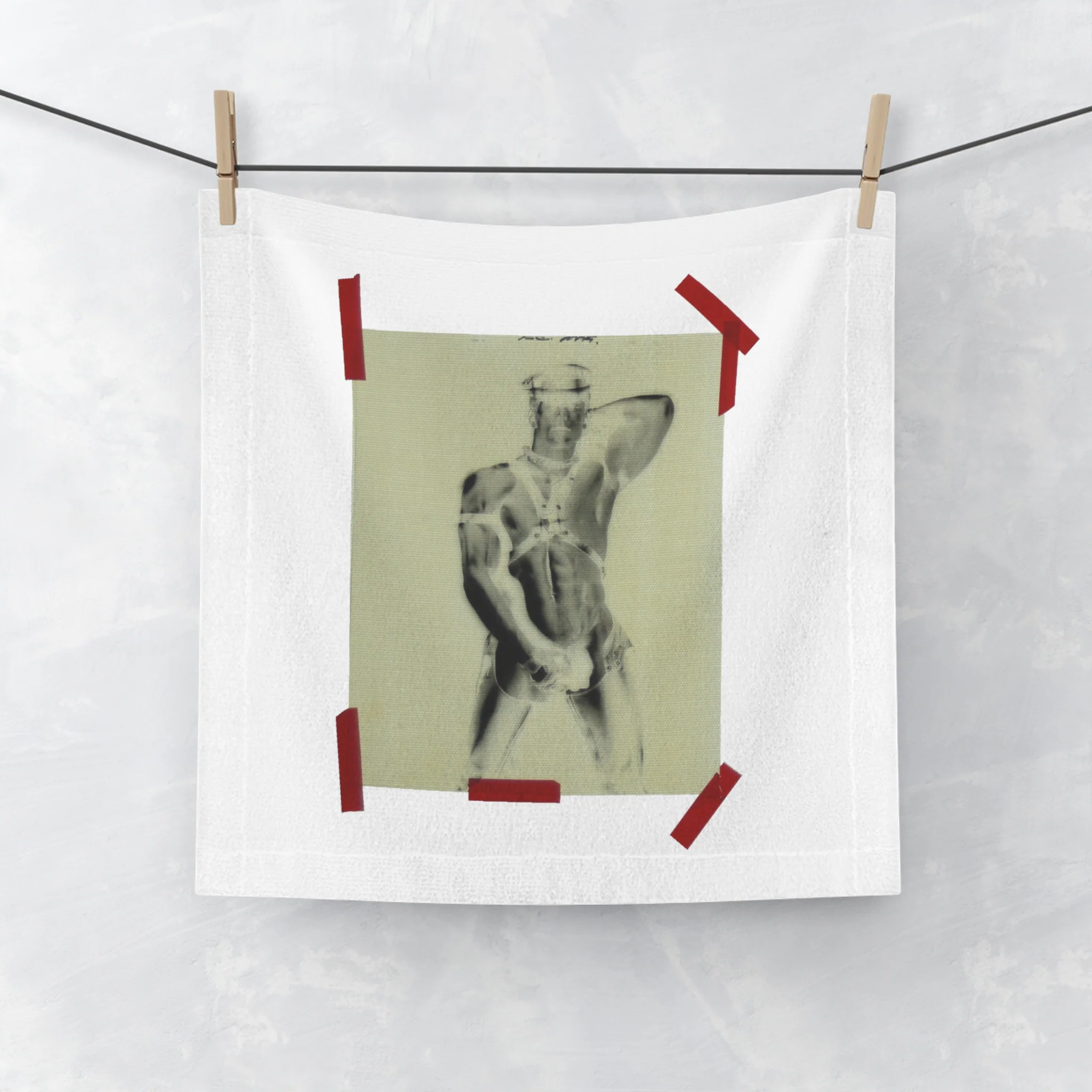 90S VINTAGE GAY PORN TRANSPARENCY CUM TOWEL #2 - Image 3