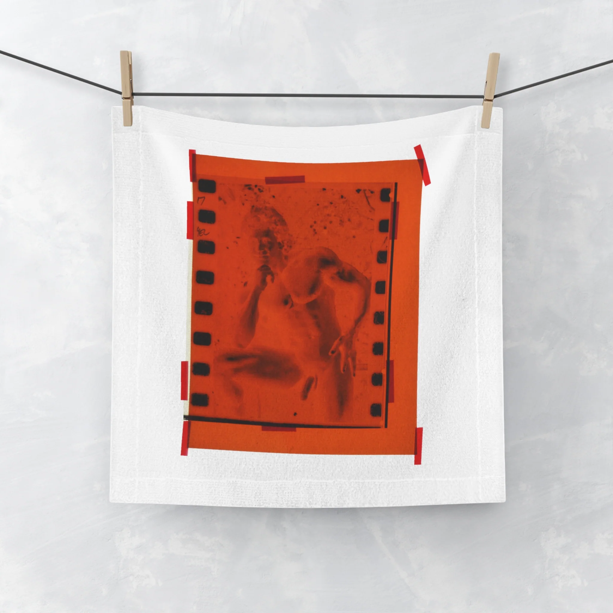 90S VINTAGE GAY PORN TRANSPARENCY cum Towel #1 - Image 3