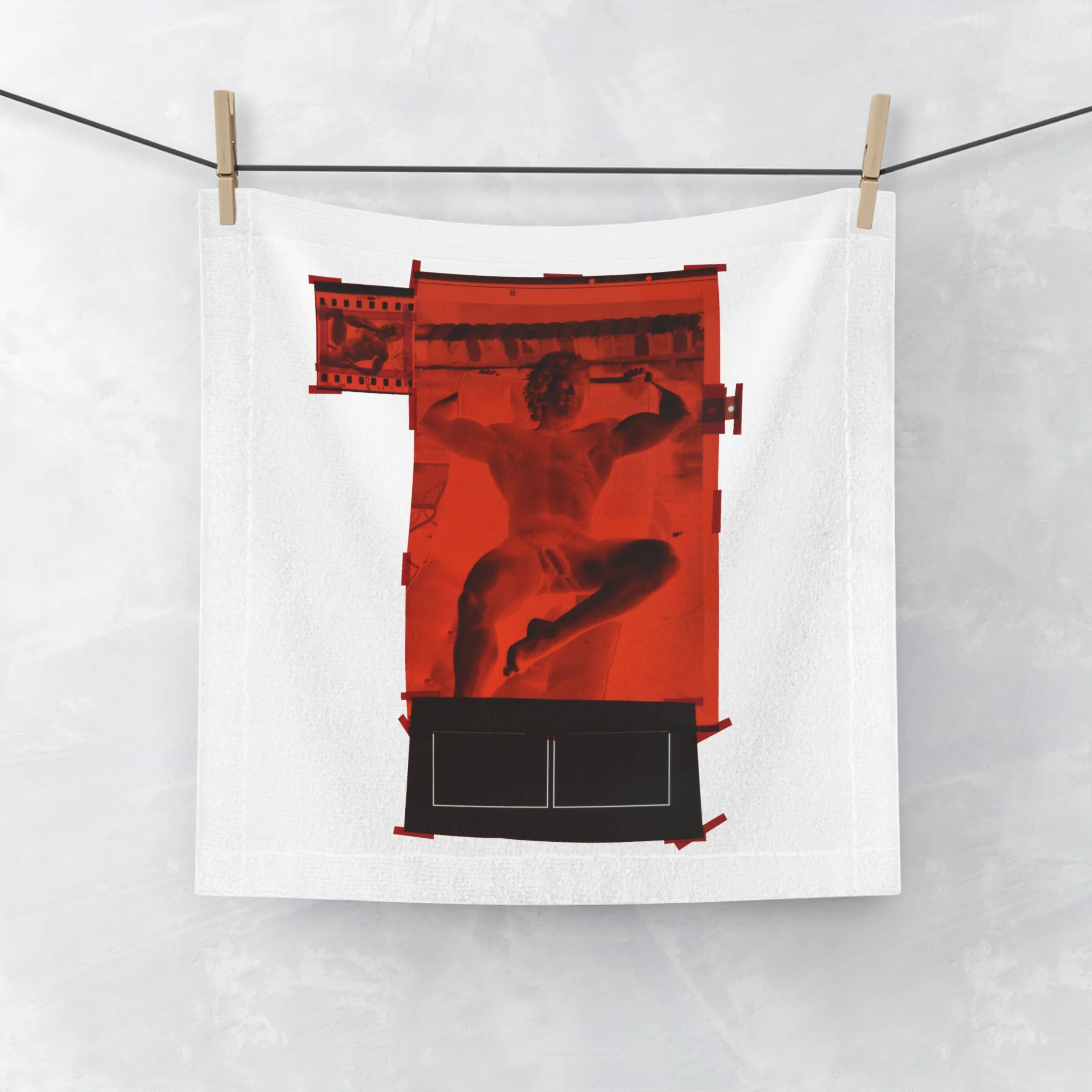 90S VINTAGE GAY PORN TRANSPARENCY CUM TOWEL #5 - Image 3