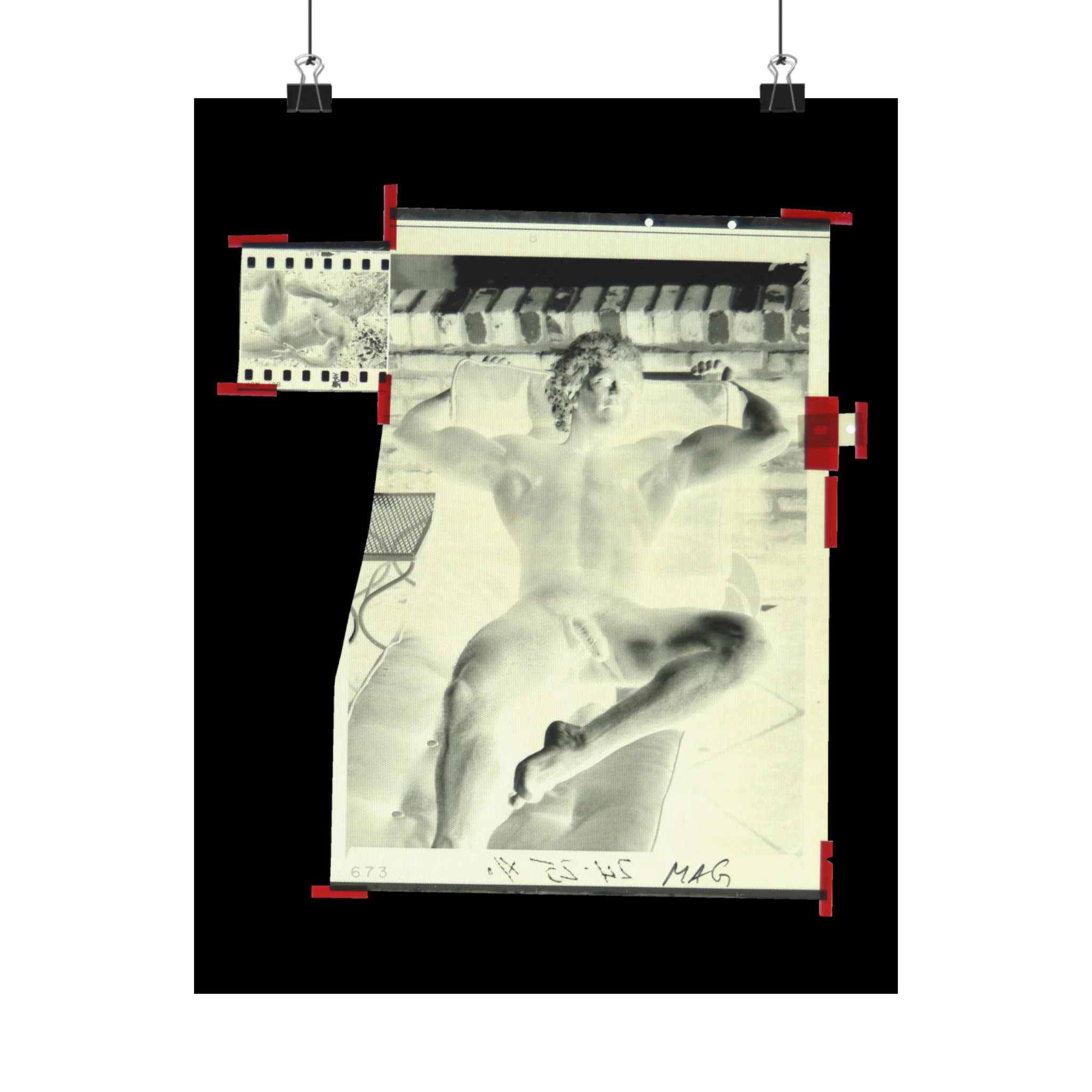 90S VINTAGE GAY PORN TRANSPARENCY Matte Vertical Poster #21 - Image 8