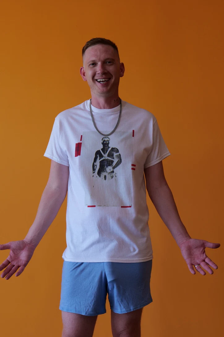90S VINTAGE GAY PORN TRANSPARENCY Unisex Heavy Cotton Tee #10 - Image 3