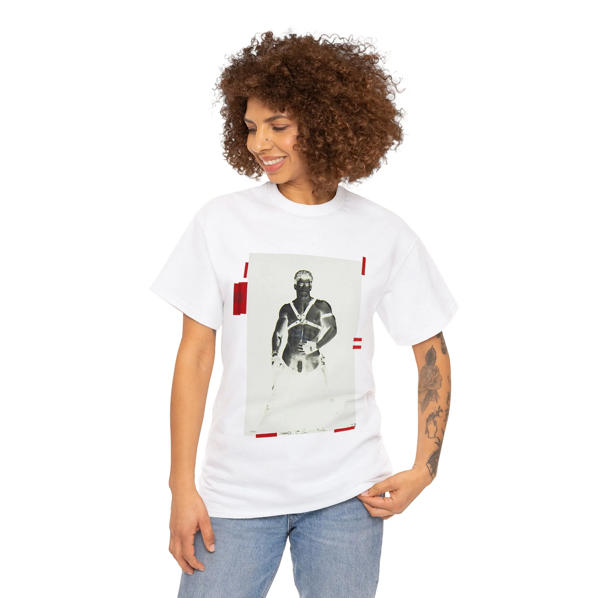 90S VINTAGE GAY PORN TRANSPARENCY Unisex Heavy Cotton Tee #10 - Image 5