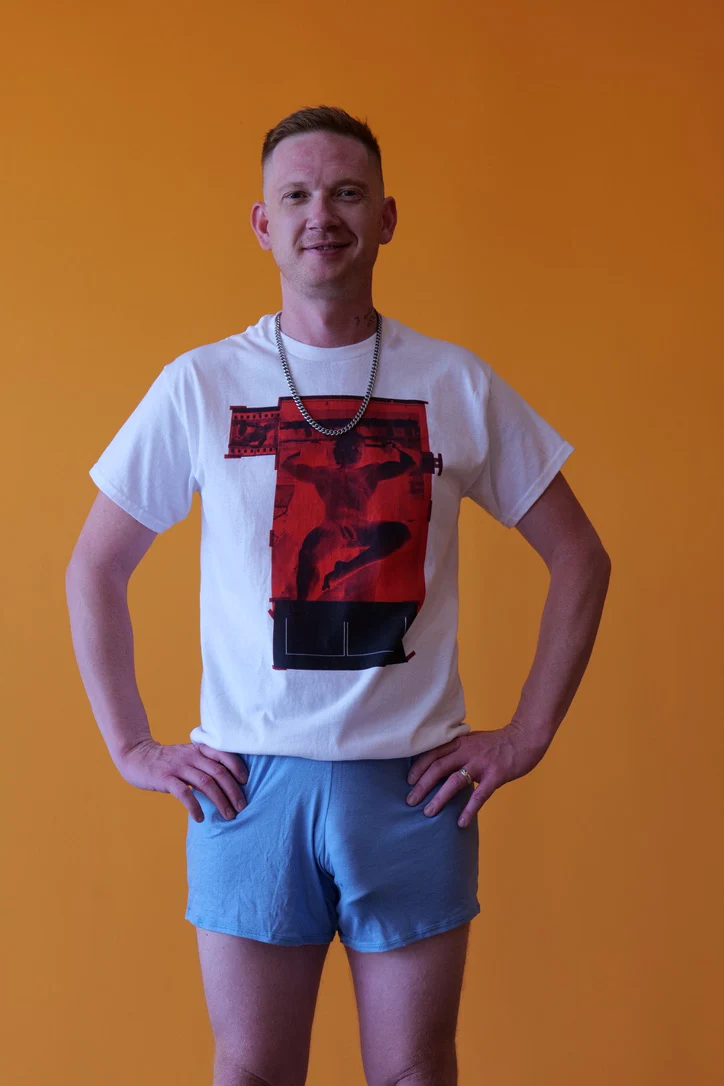 90S VINTAGE GAY PORN TRANSPARENCY Unisex Heavy Cotton Tee - Image 2