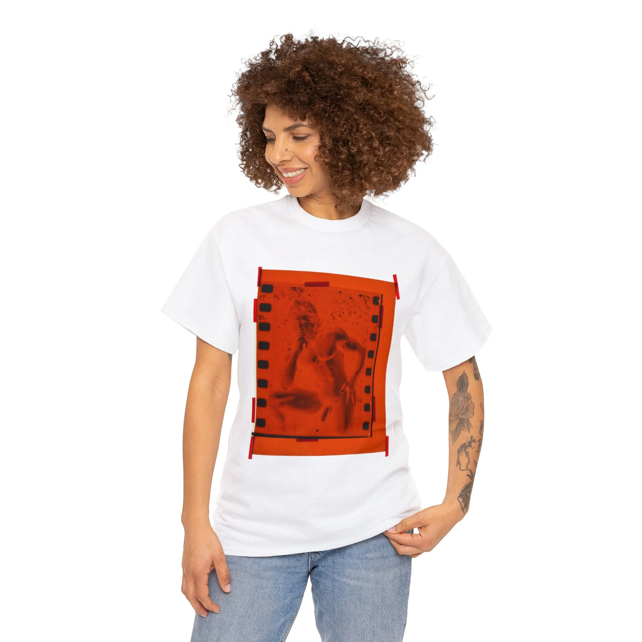 90S VINTAGE GAY PORN TRANSPARENCY Unisex Heavy Cotton Tee #3 - Image 3