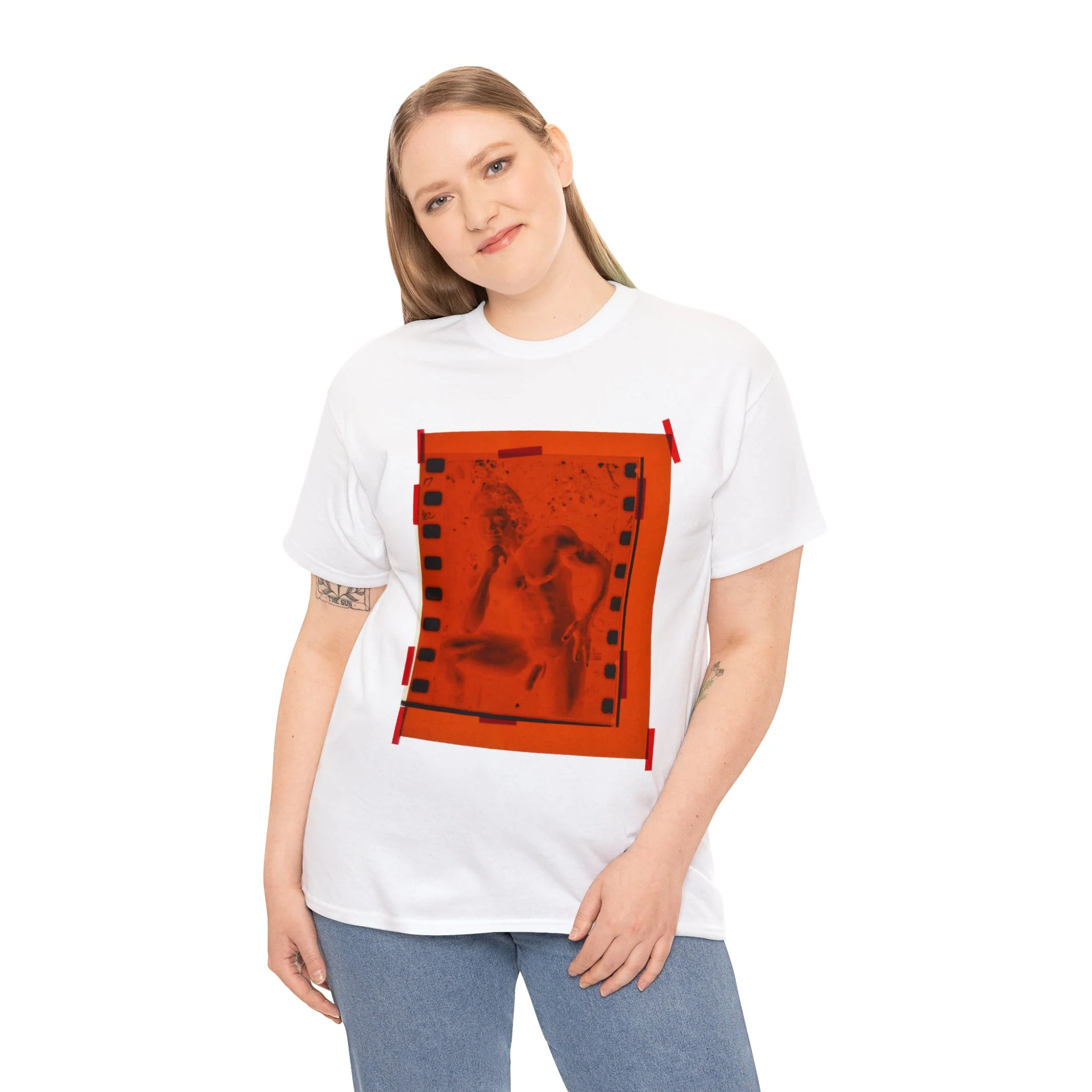 90S VINTAGE GAY PORN TRANSPARENCY Unisex Heavy Cotton Tee #3 - Image 4