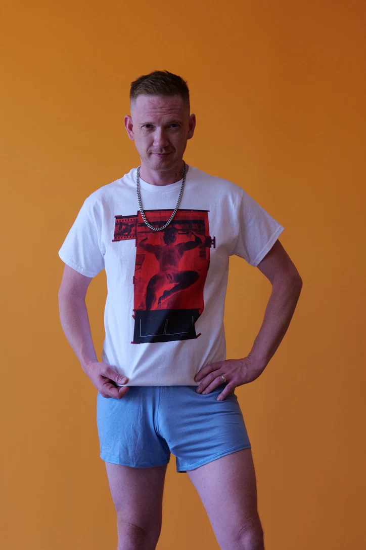 90S VINTAGE GAY PORN TRANSPARENCY Unisex Heavy Cotton Tee - Image 3