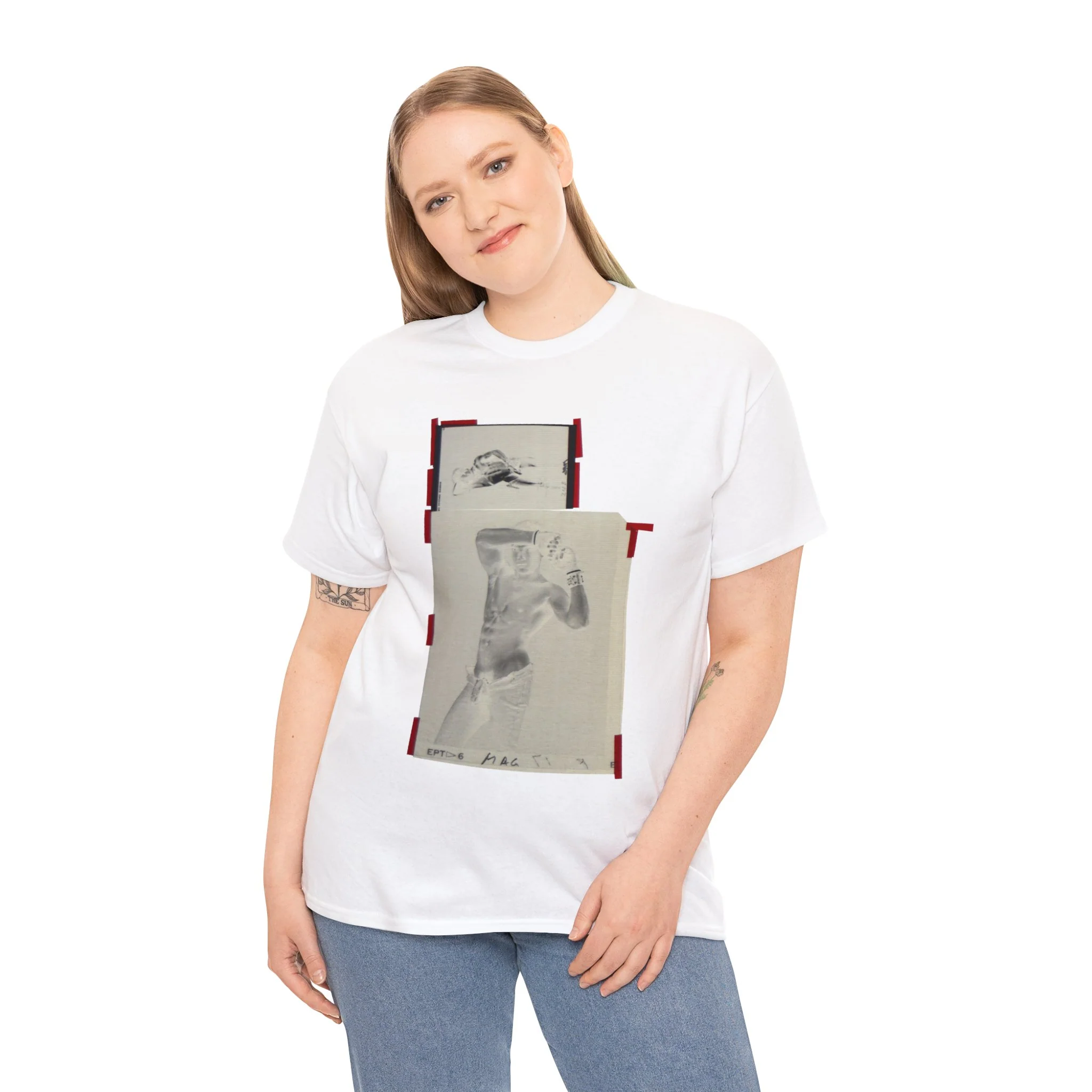 90S VINTAGE GAY PORN TRANSPARENCY Unisex Heavy Cotton Tee #4 - Image 4