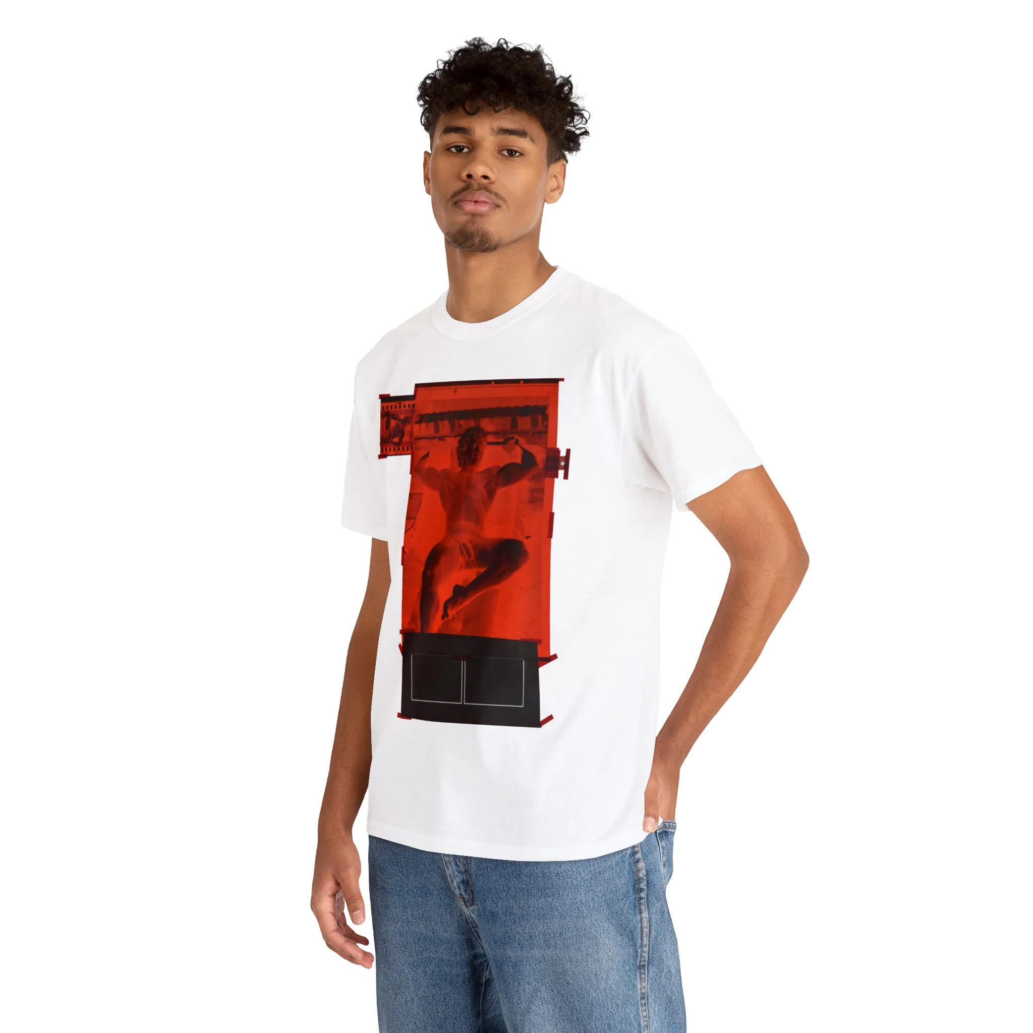 90S VINTAGE GAY PORN TRANSPARENCY Unisex Heavy Cotton Tee - Image 4