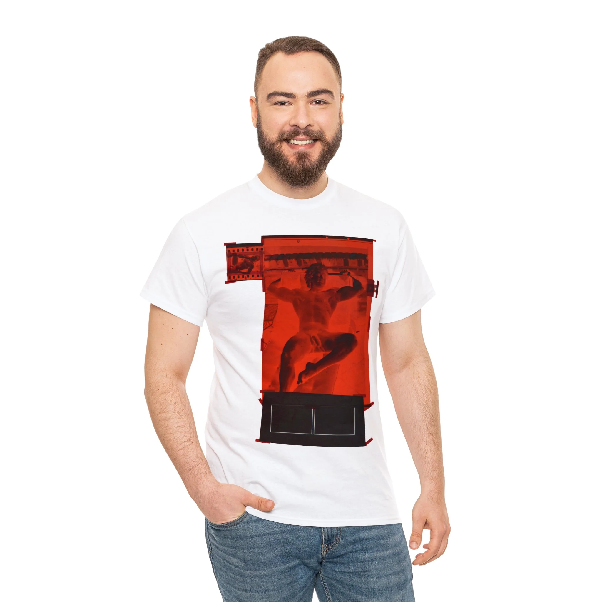 90S VINTAGE GAY PORN TRANSPARENCY Unisex Heavy Cotton Tee - Image 6