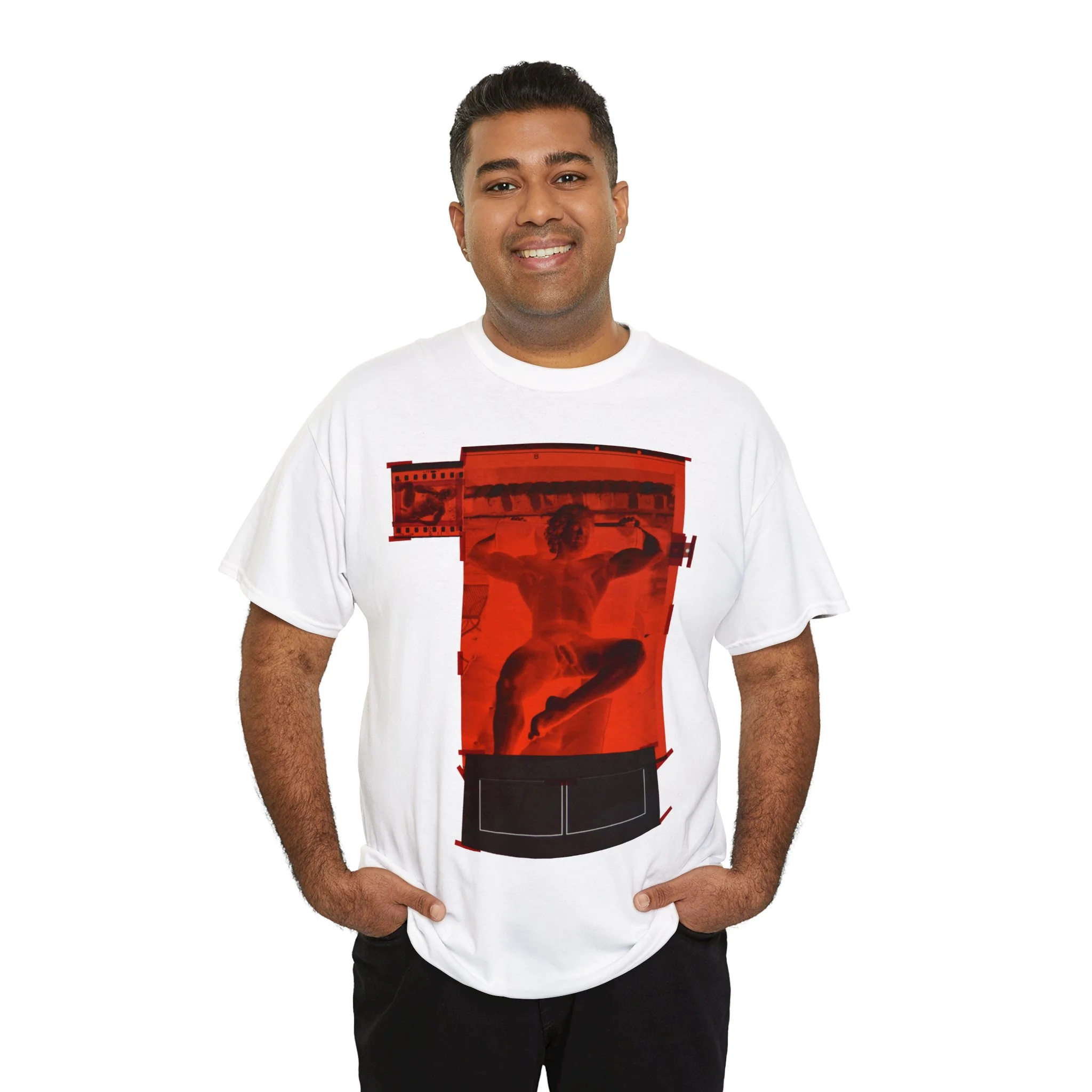 90S VINTAGE GAY PORN TRANSPARENCY Unisex Heavy Cotton Tee - Image 7