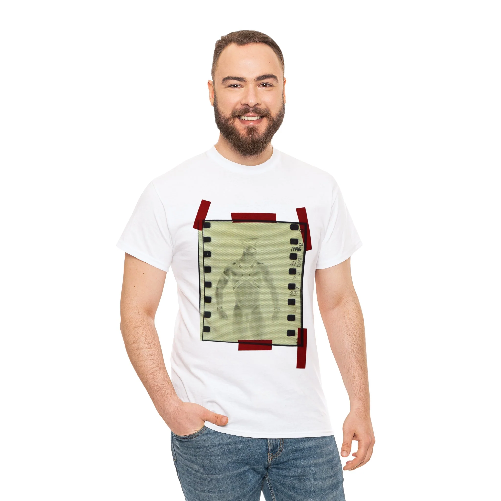 90S VINTAGE GAY PORN TRANSPARENCY Unisex Heavy Cotton Tee #8 - Image 4