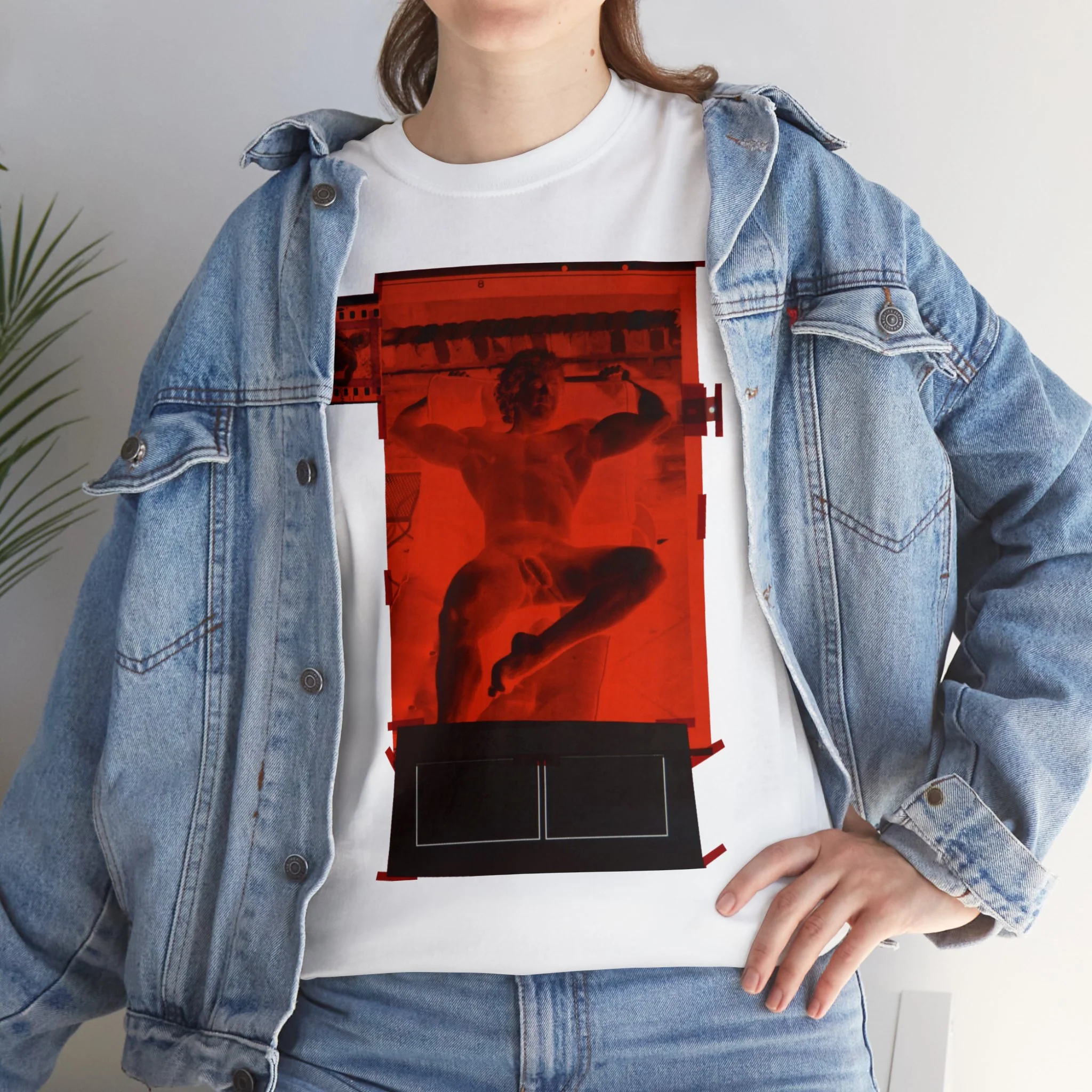90S VINTAGE GAY PORN TRANSPARENCY Unisex Heavy Cotton Tee - Image 8