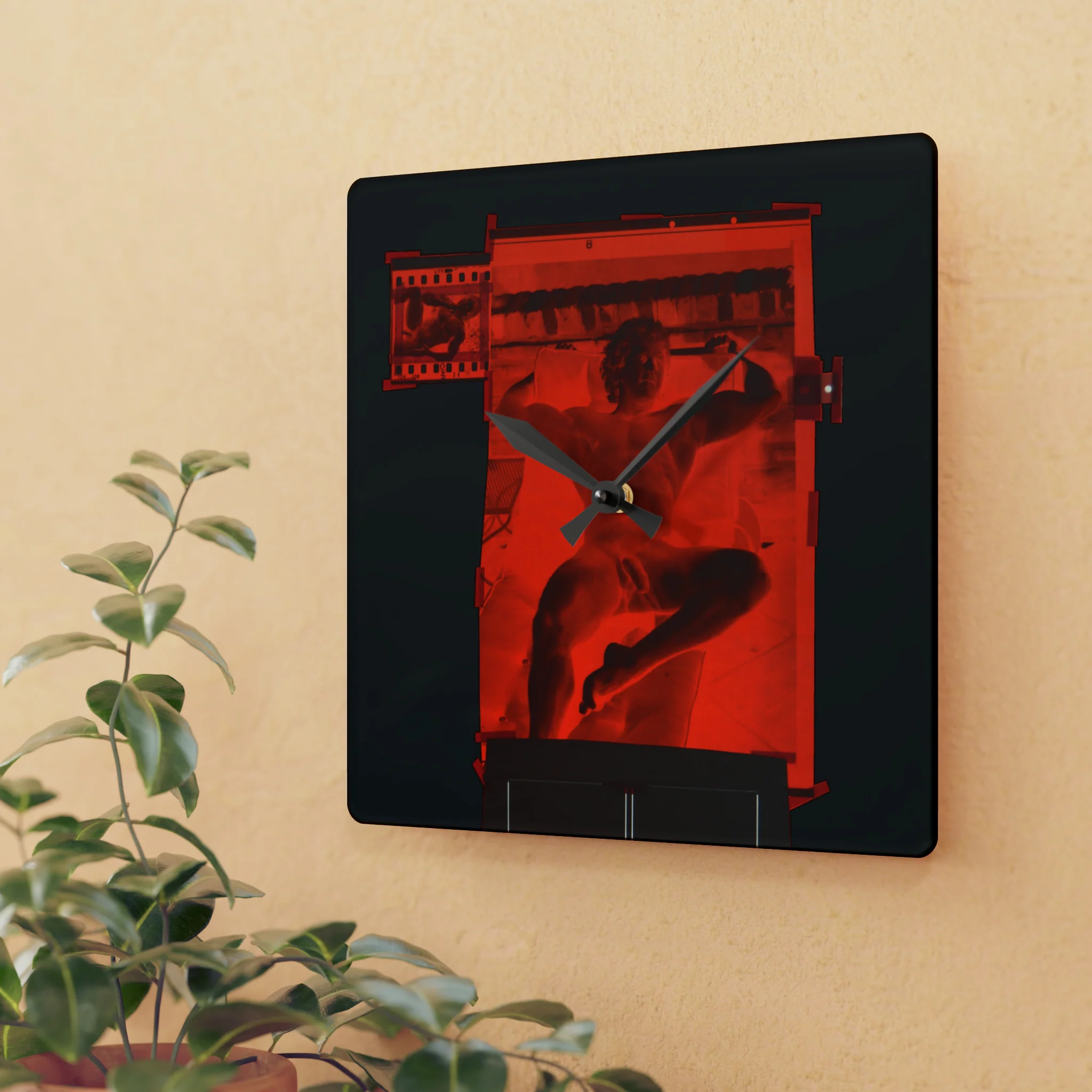 90S VINTAGE GAY PORN TRANSPARENCY Wall Clock #3 - Image 3