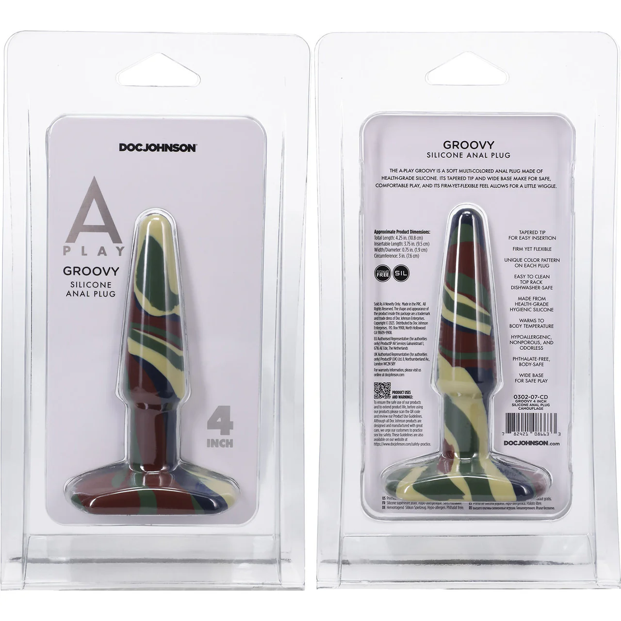 A-Play Groovy Silicone Anal Plug 4in - Image 3