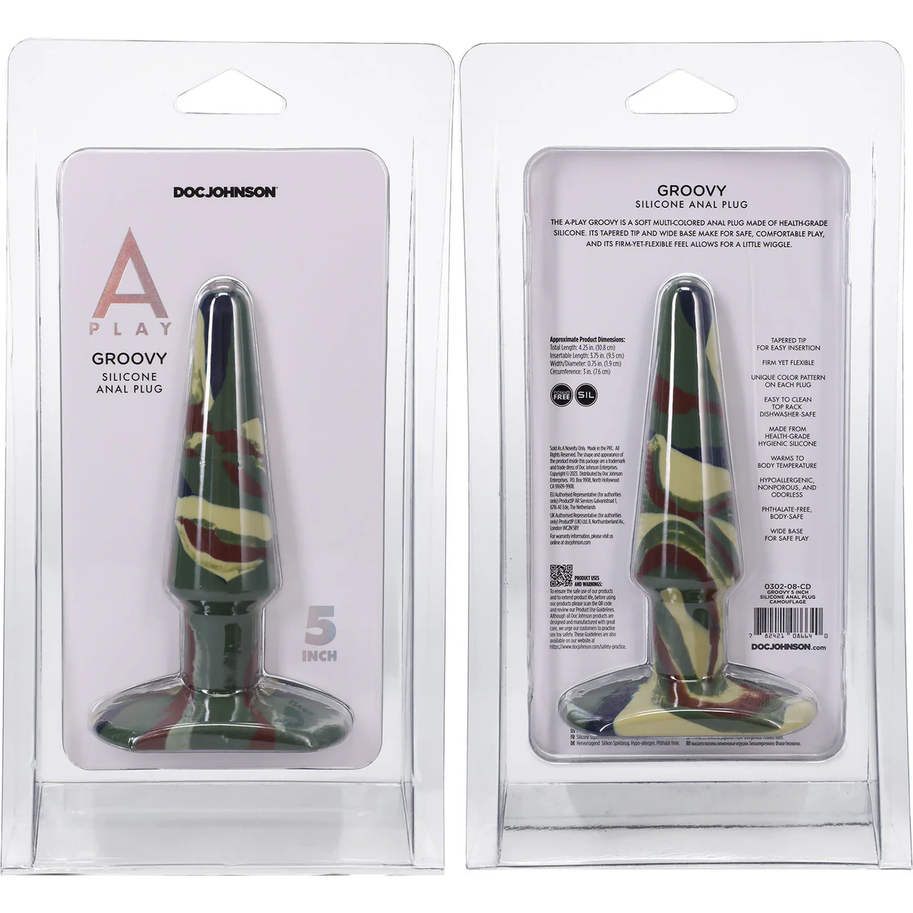 A-Play Groovy Silicone Anal Plug 5in - Image 3