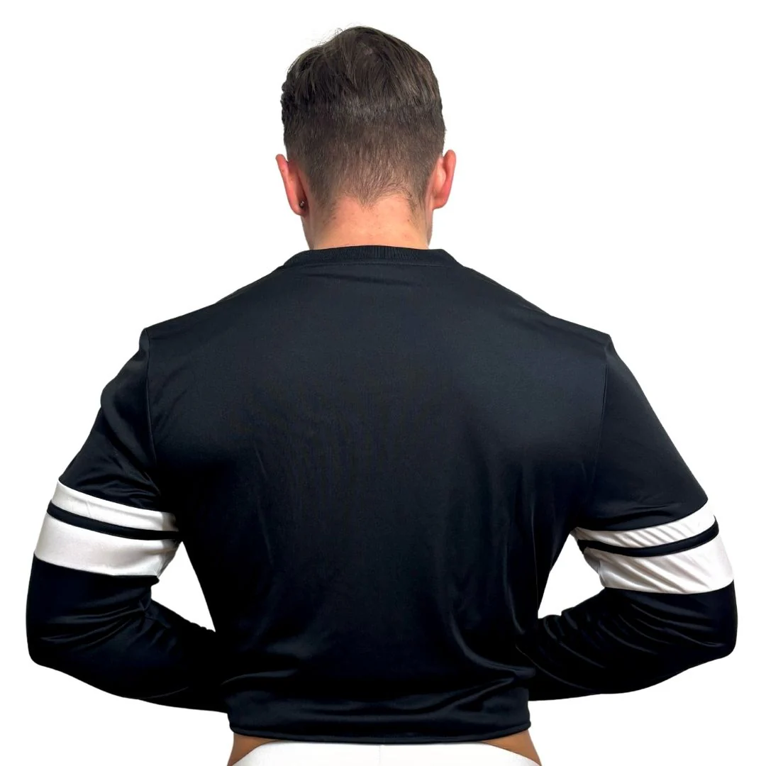 Adidas Neo Black Long Sleeve Crop Top BY SNEAKERMASK - Image 4
