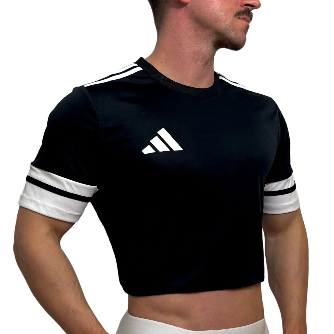Adidas Neo Black Short Sleeve Crop Top BY SNEAKERMASK - Image 2