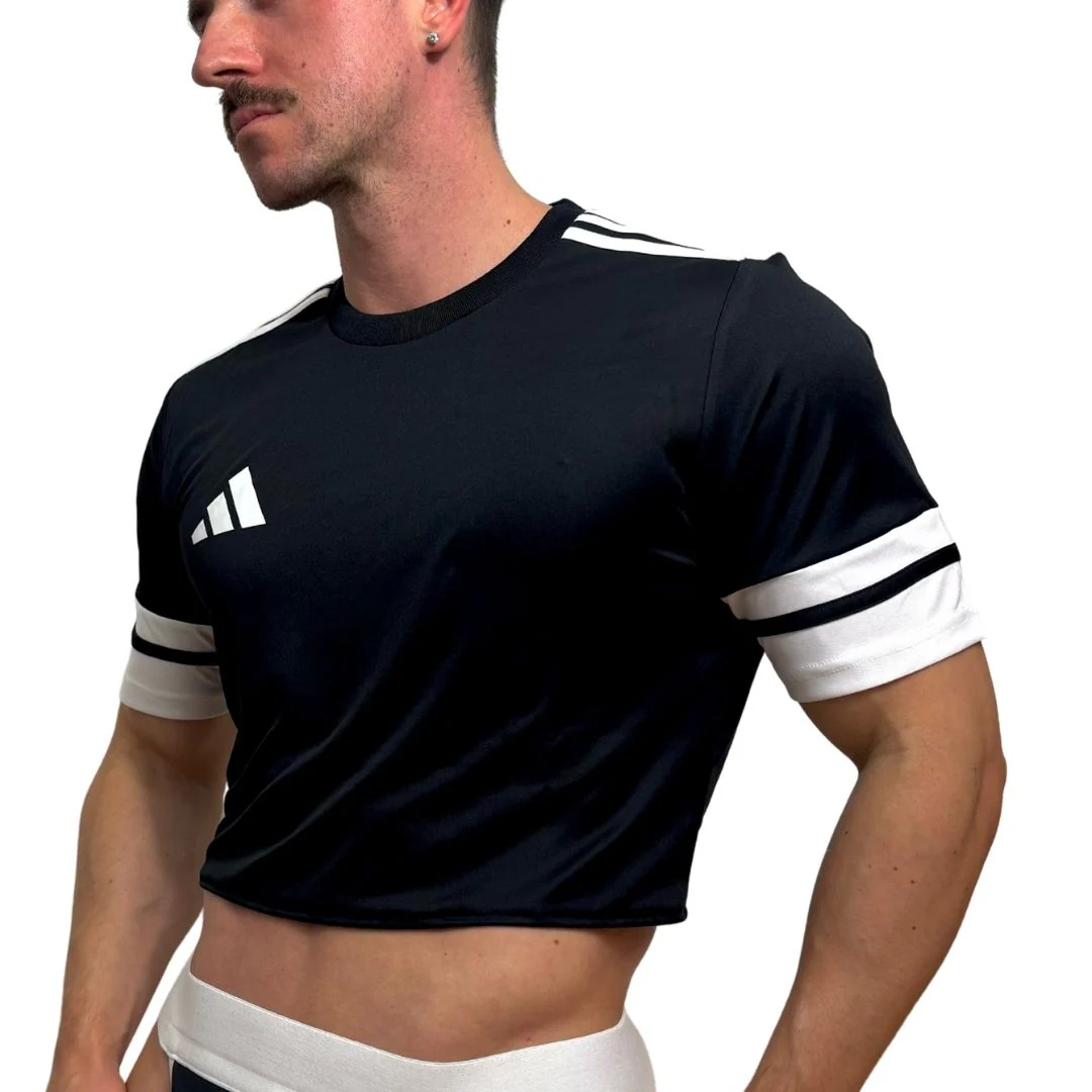 Adidas Neo Black Short Sleeve Crop Top BY SNEAKERMASK - Image 3