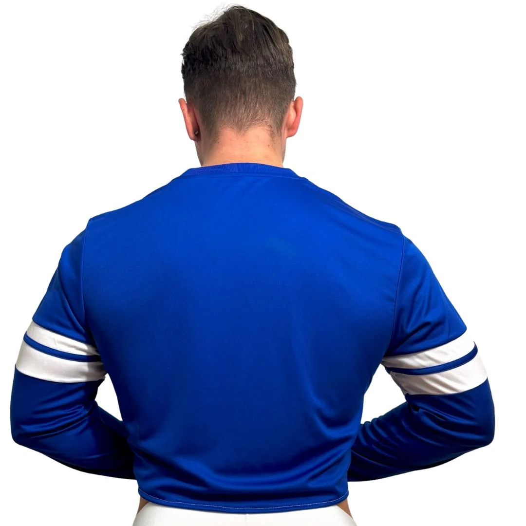 Adidas Neo Blue Long Sleeve Crop Top BY SNEAKERMASK - Image 4