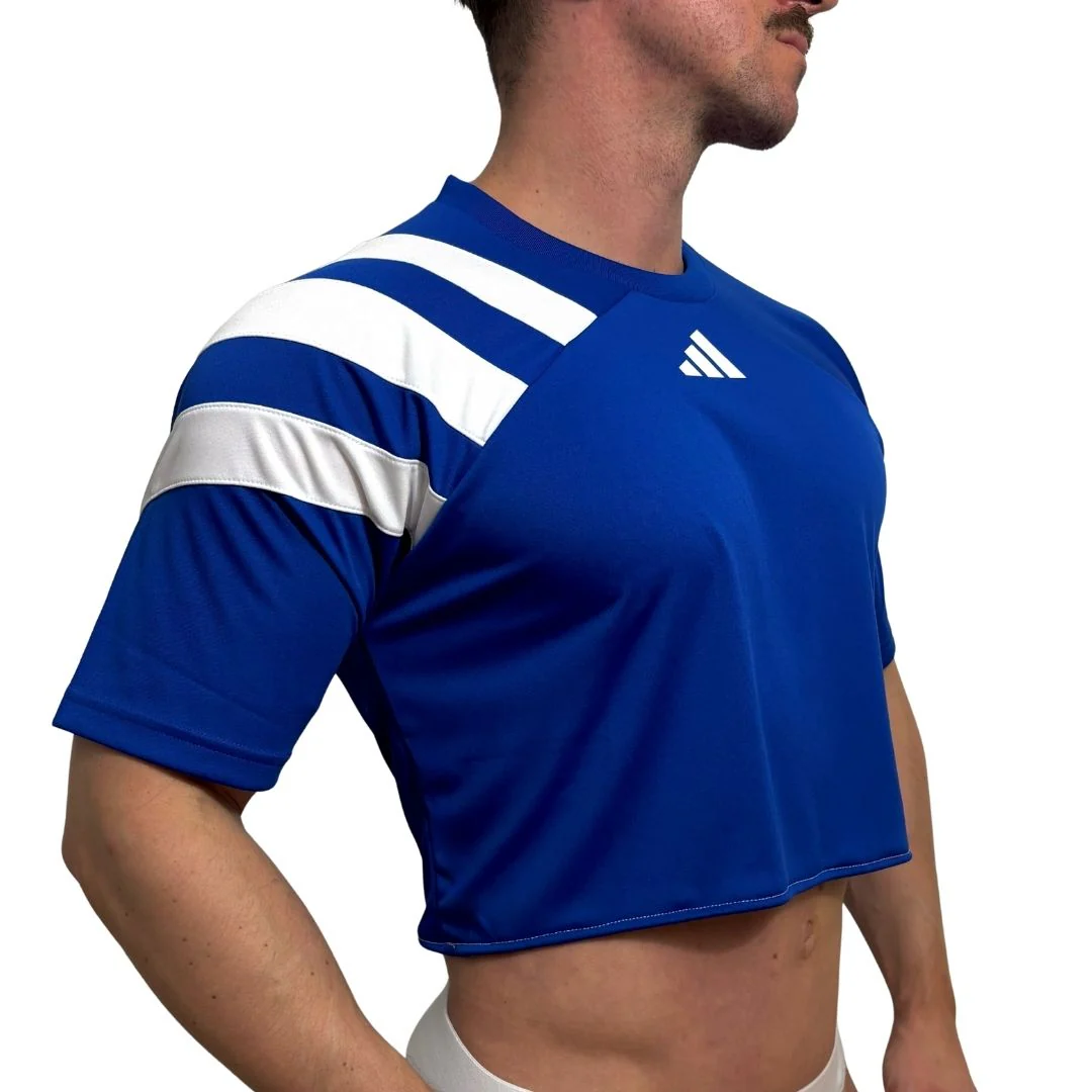 Adidas Neo Blue Short Sleeve Crop Top 2.0 BY SNEAKERMASK - Image 3