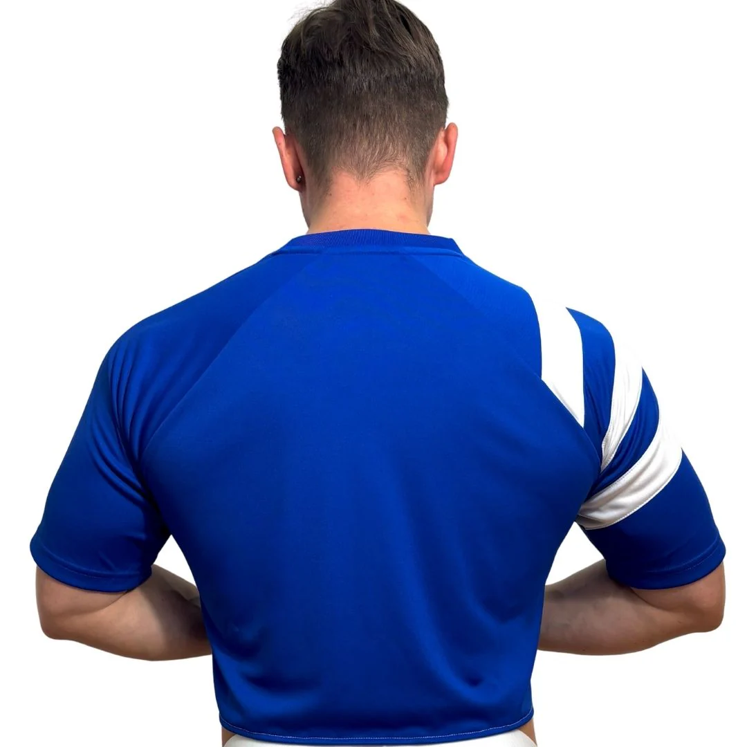 Adidas Neo Blue Short Sleeve Crop Top 2.0 BY SNEAKERMASK - Image 4
