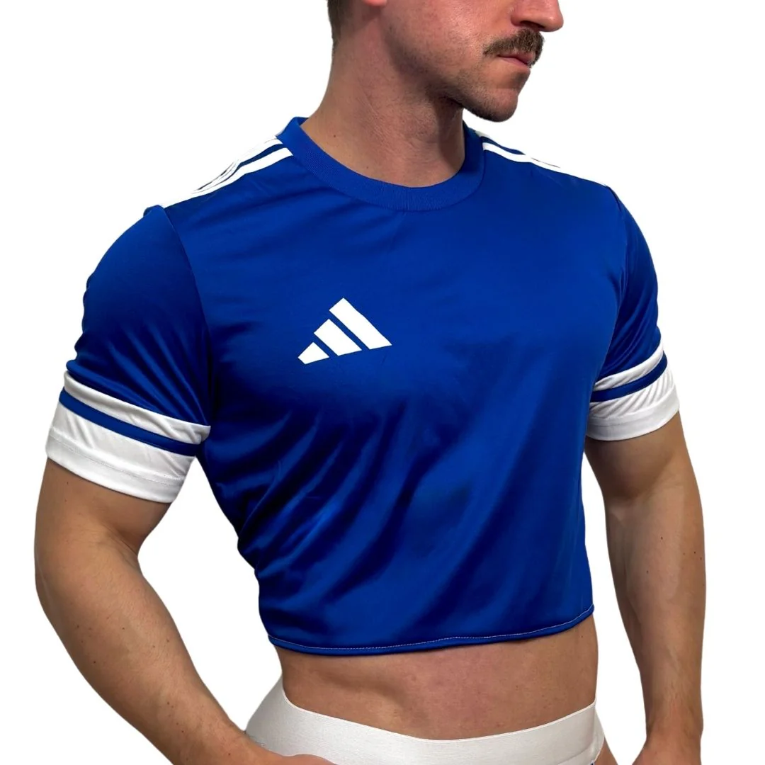 Adidas Neo Blue Short Sleeve Crop Top BY SNEAKERMASK - Image 3